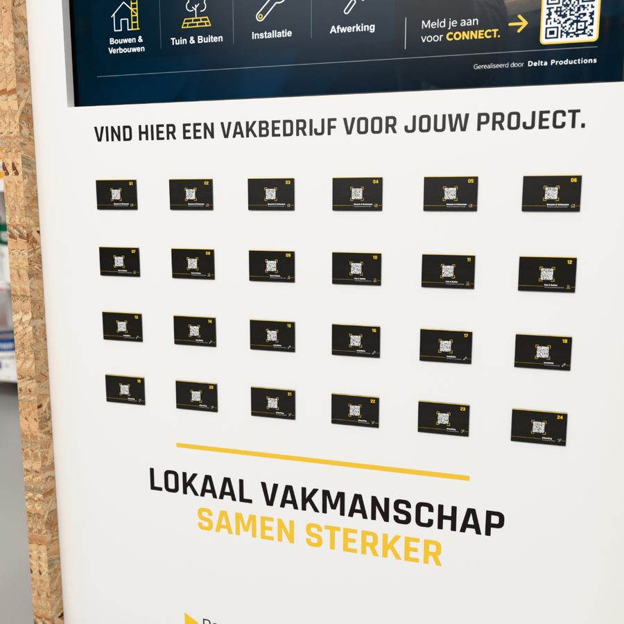 De 24 CONNECT-kaarten op de unit