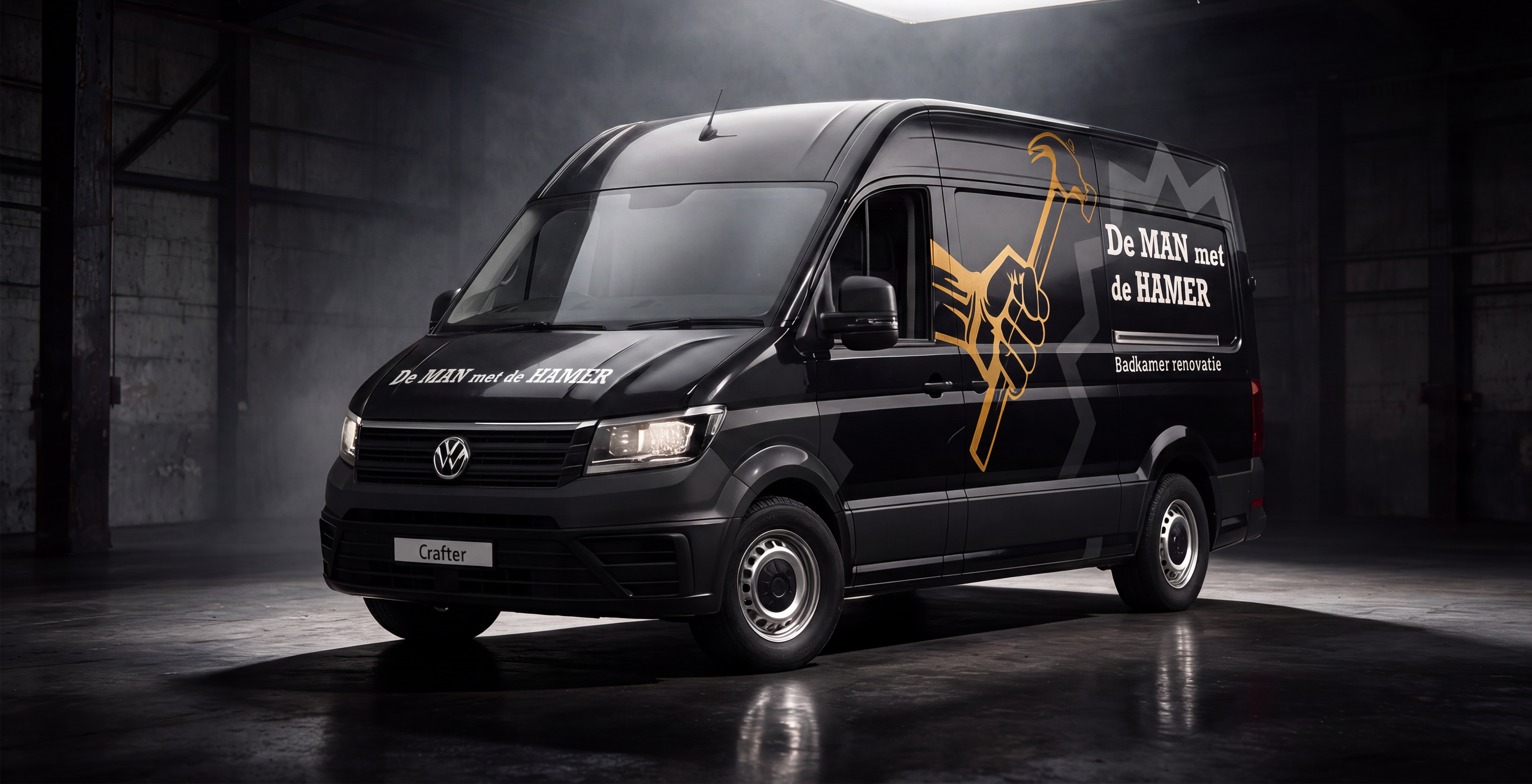 Busbelettering en grafisch ontwerp voor De MAN met de HAMER